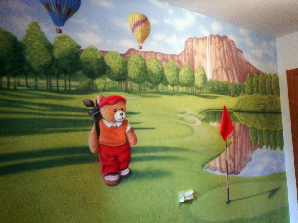 Teddy bear golf player