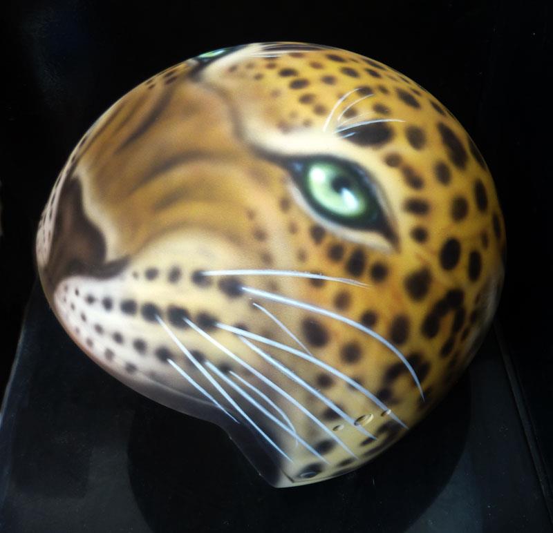 Leopard helmet