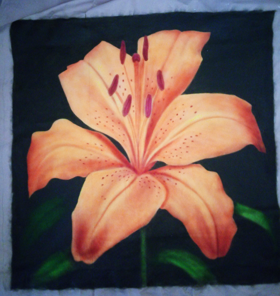 Orange lily flower